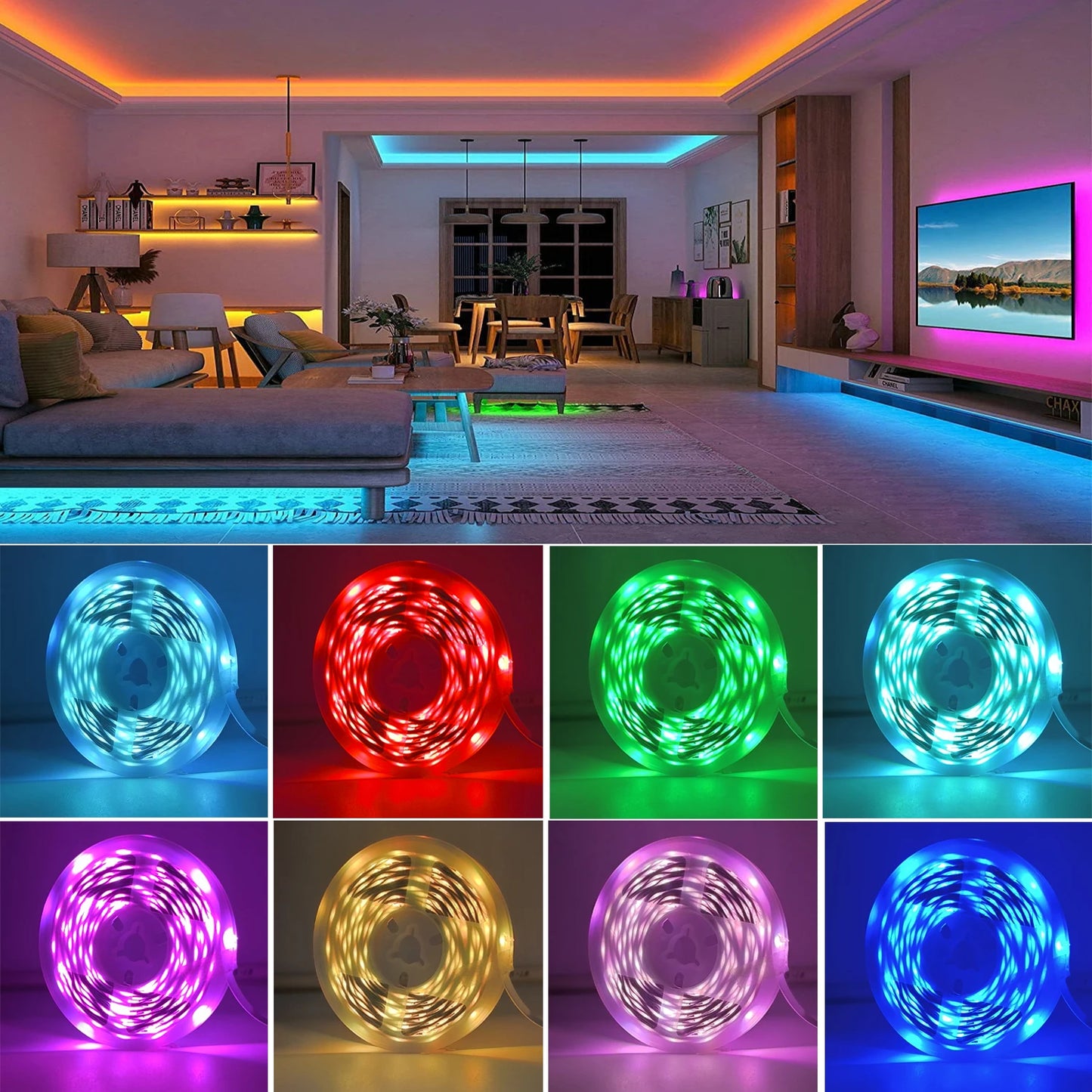APP Control Flexible RGB Led Strip Lights for Room Bedroom Decoration