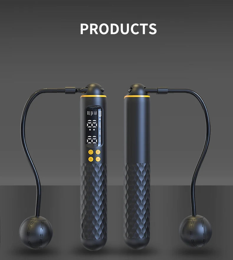 Electronic Technology Jump Rope Wire Rope with Digital Wireless Calorie Counter