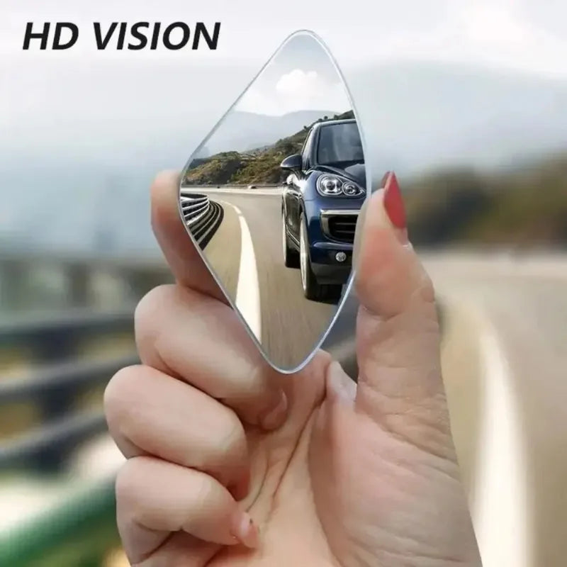 360° 2pcs Universal Fit Glass Car Wide-angle Blind Spot Rearview Mirror