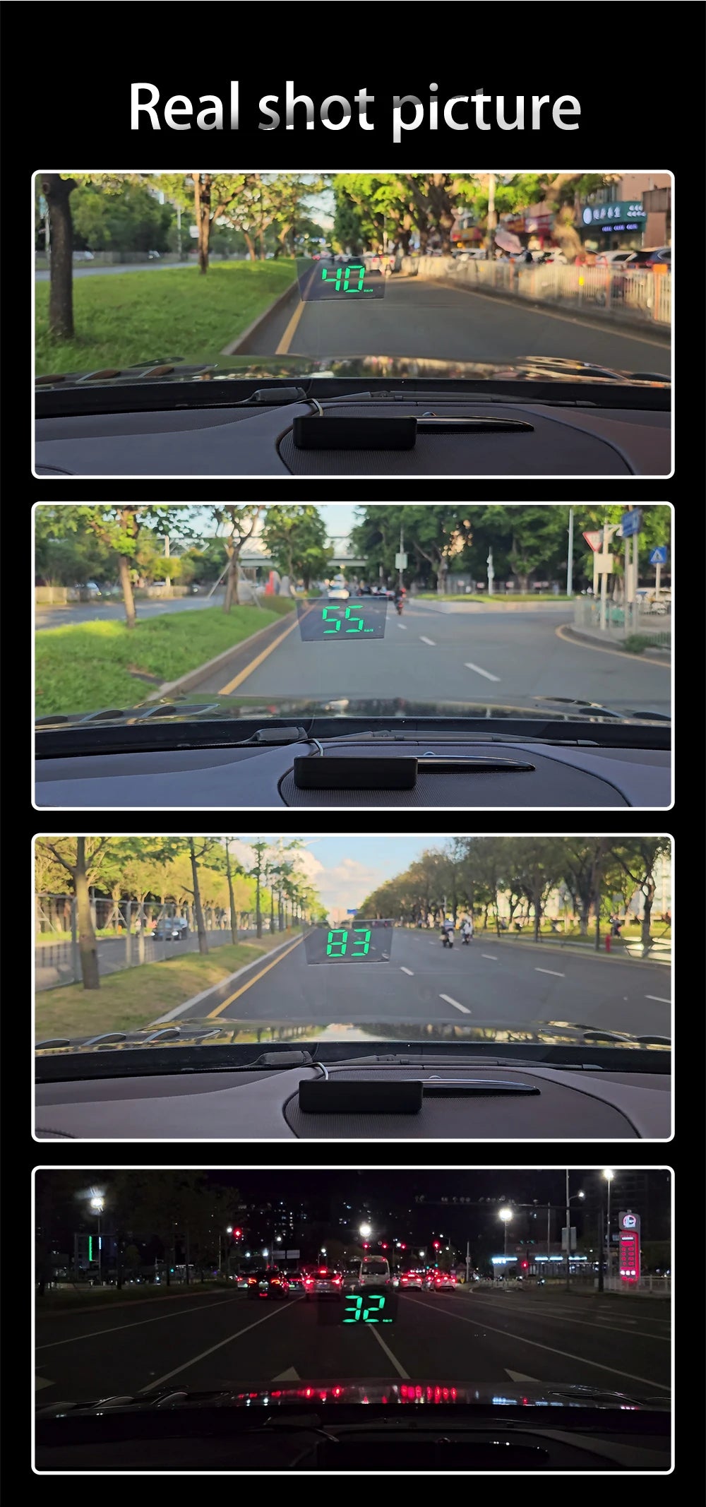 HD Car Head up Display M2 GPS Speedometer Windshield Auto Electronics Projector