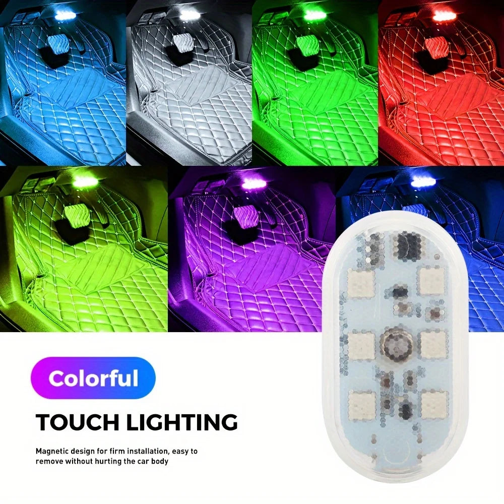LED Touch Light Mini Wireless Car Interior Lighting Auto Roof Ceiling Reading Lamp