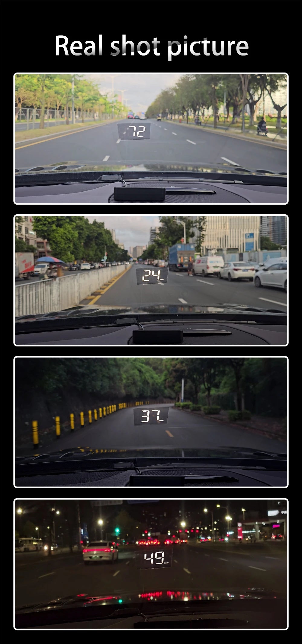 HD Car Head up Display M2 GPS Speedometer Windshield Auto Electronics Projector