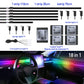 Full Color Streamer Car Ambient Lights RGB 64 Color Universal LED