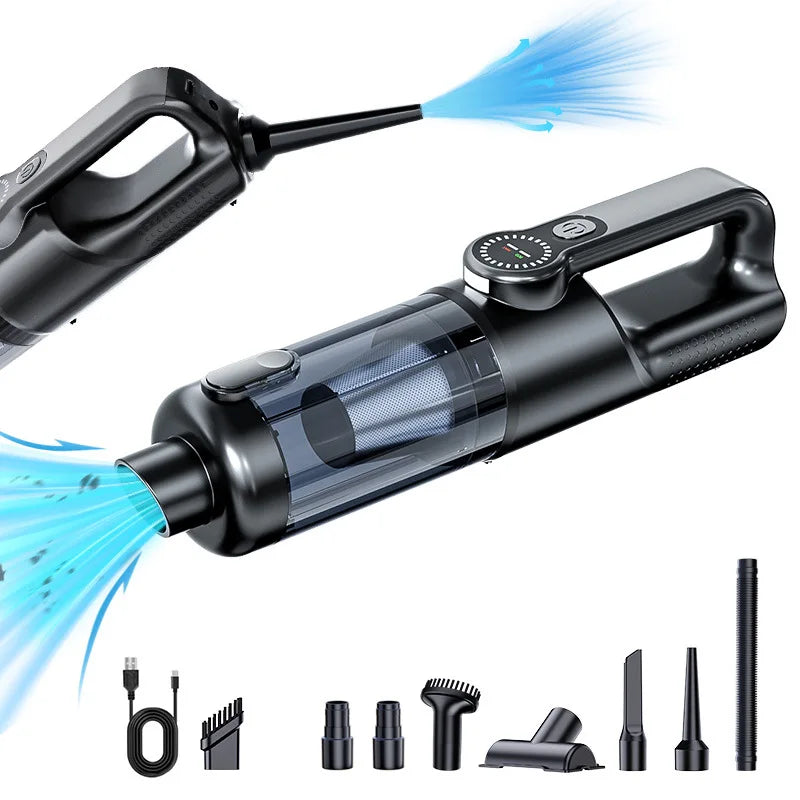 Wireless one-button dust dump high-power portable vacuum cleaner