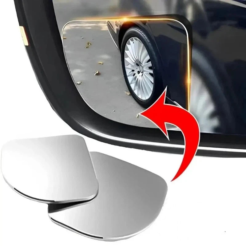 360° 2pcs Universal Fit Glass Car Wide-angle Blind Spot Rearview Mirror