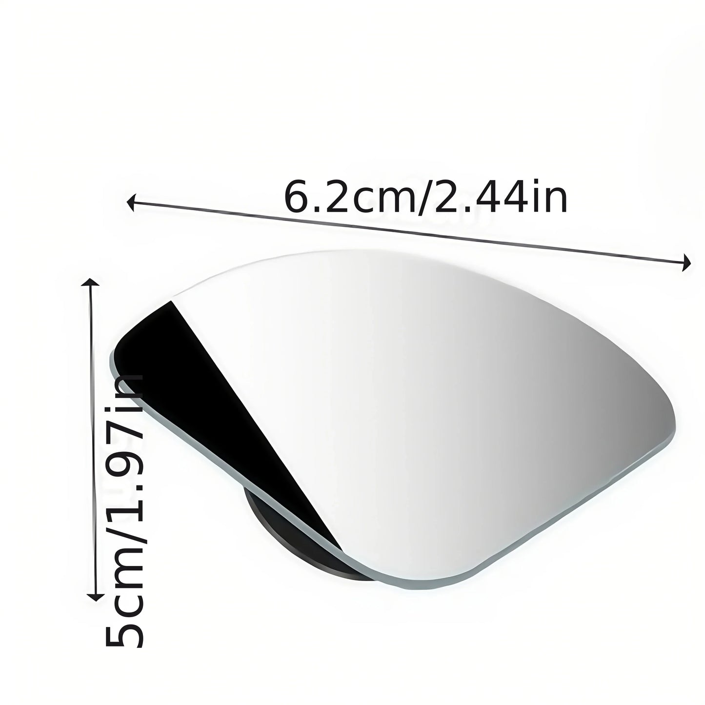 360° 2pcs Universal Fit Glass Car Wide-angle Blind Spot Rearview Mirror