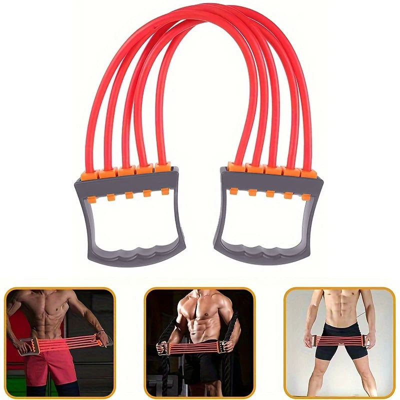 Full Body Workout Set - Chest Expander with 5 Removable Resistance Bands