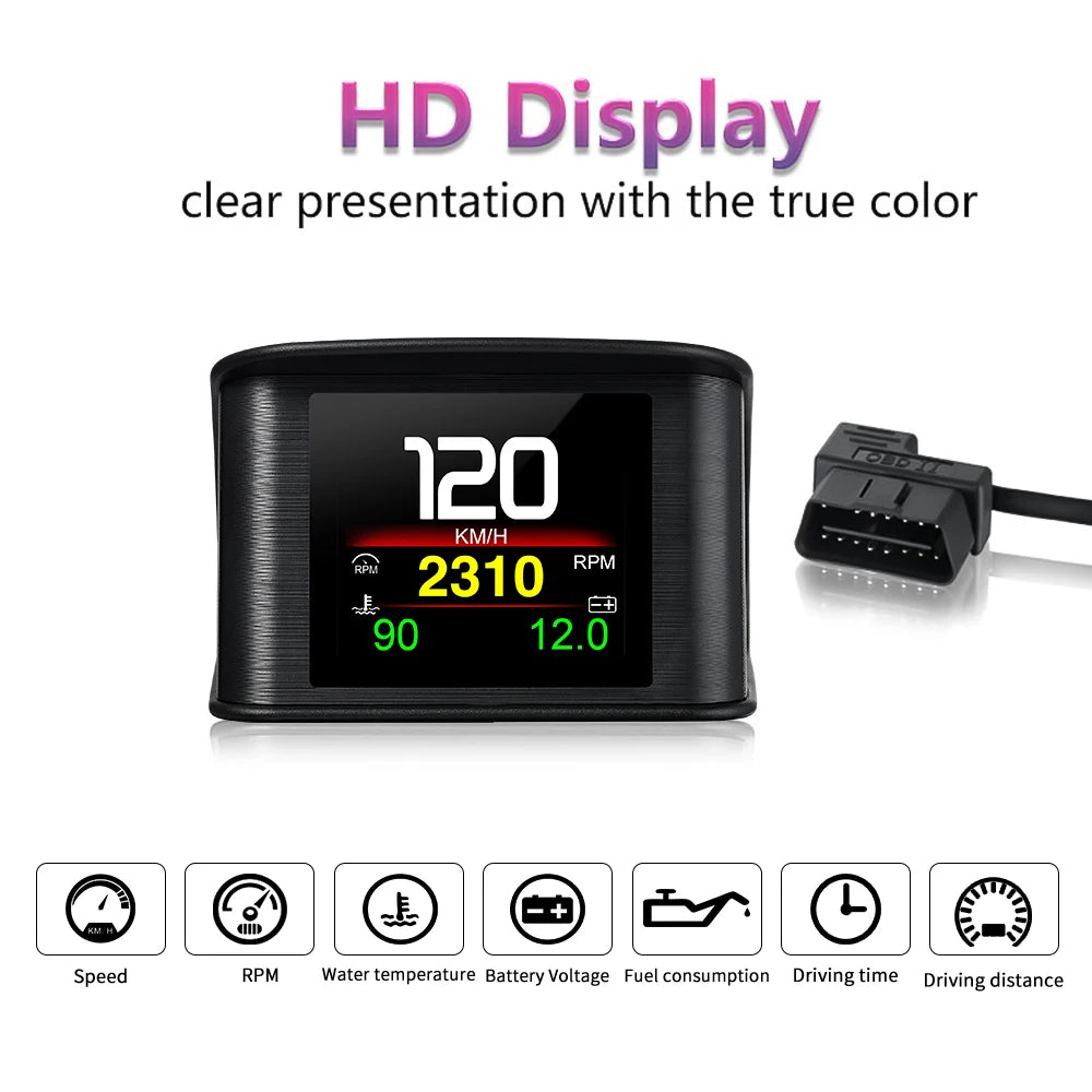 Smart Digital Meter P10 PRO OBD2 Head Up Display On Board Computer Digital Meter