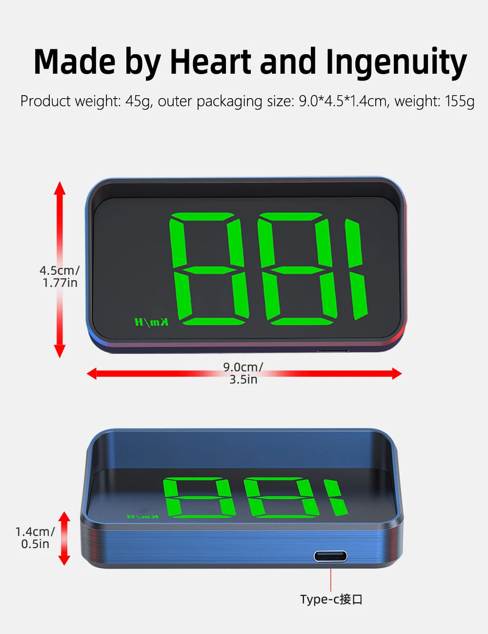 HD Car Head up Display M2 GPS Speedometer Windshield Auto Electronics Projector
