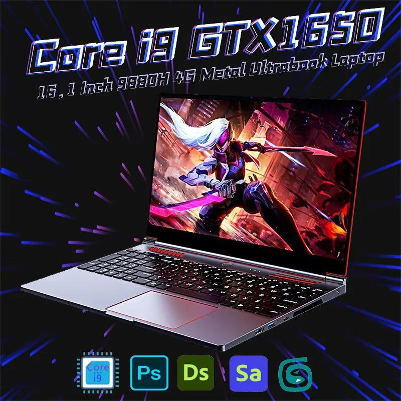 16.1 Inch Gaming Laptop GTX1650 4G Intel Core i9-9880H i7-9750H