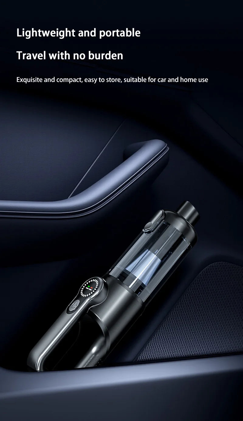 Wireless one-button dust dump high-power portable vacuum cleaner