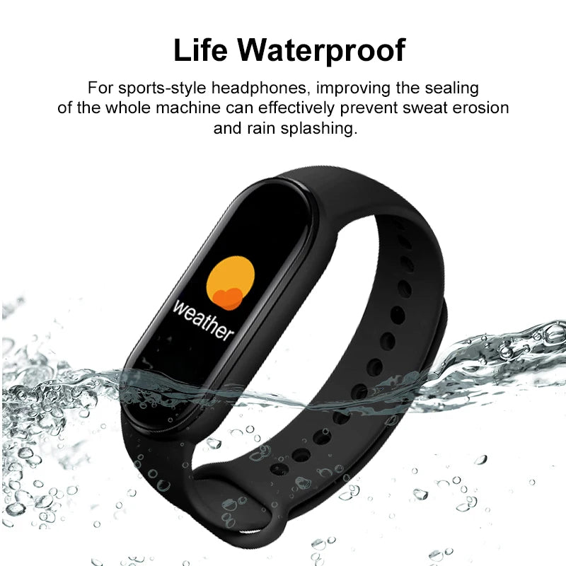 Waterproof M6 Smart Watch Men Women Fitness Sports Pressure Monitor Watches