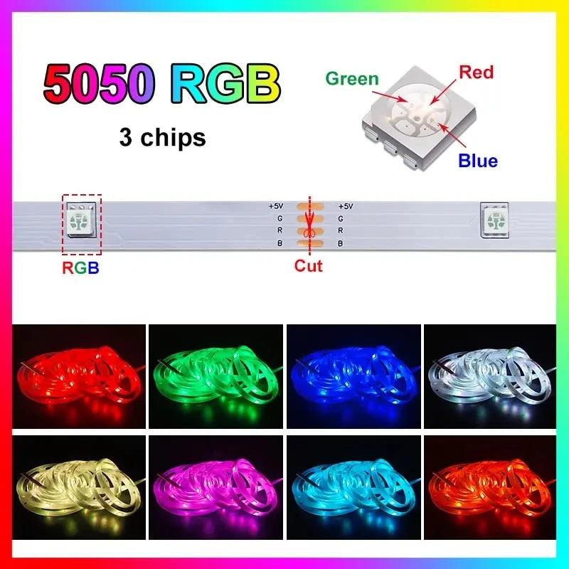 APP Remote Control Smart LED Strip Lights 5050 RGB Bluetooth