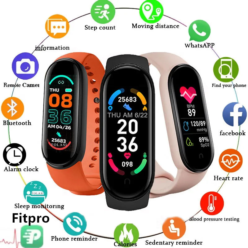 Waterproof M6 Smart Watch 