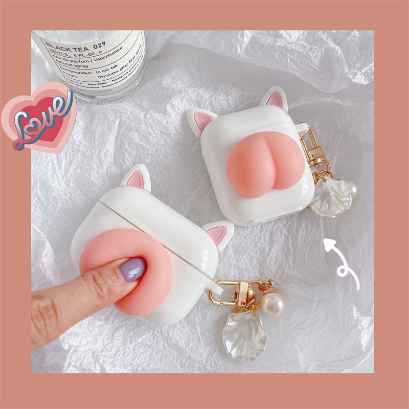 Apple Kawaii Press Butt Stress Relieve Airpods Case