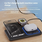 15W 3 In 1 LED Foldable Fast Wireless Charger Stand