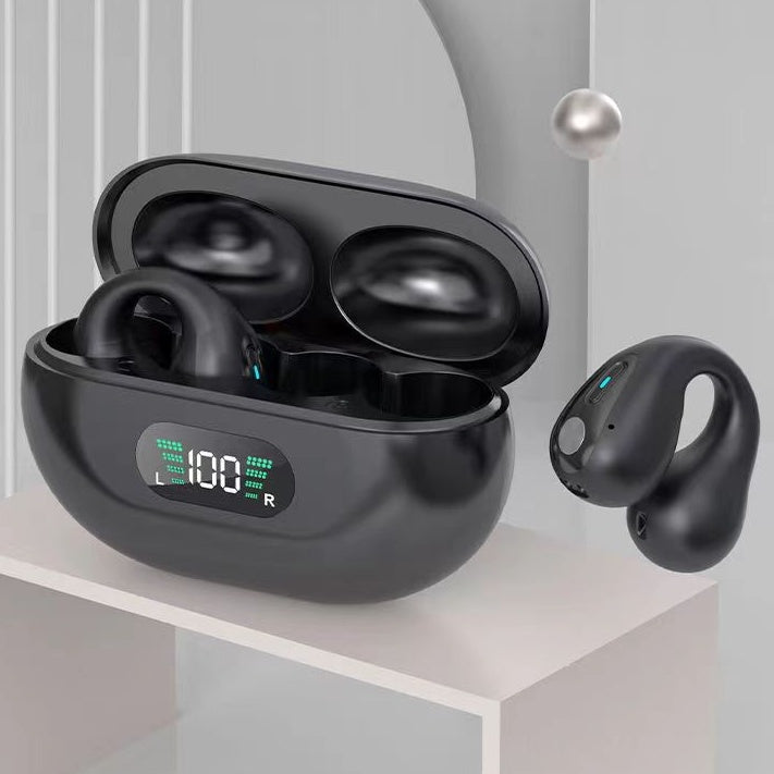 Ear Clip Bluetooth 5.3 Touch Wireless Earphone In-Ear Bass HIFI Sports Headset